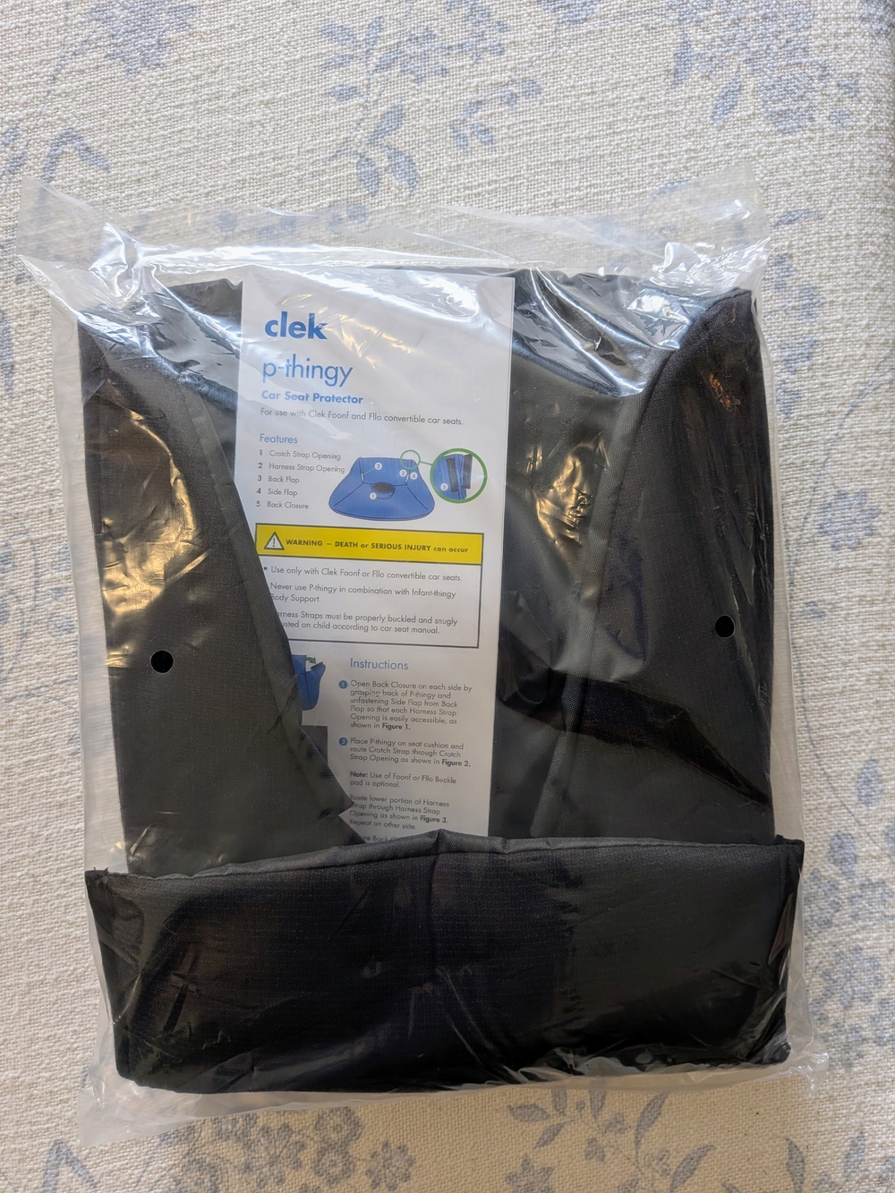 Clek P-Thingy Waterproof Car Seat Protector - Black